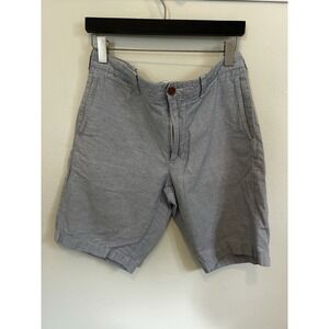 J.Crew Stanton Baird McNutt Shorts Mens Size 32 Blue‎ Striped Irish Linen Chinos